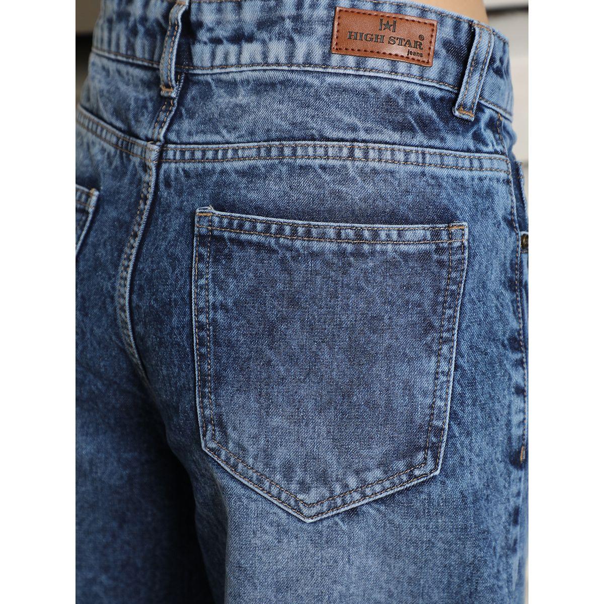 شورت دنيم قطن بخصر عالي هاي ستار × ستايلي-women-clothing-bottoms-shorts-image-5