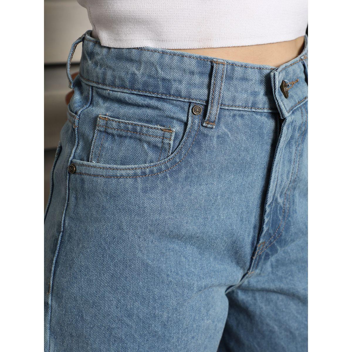 High Star X Styli  High Rise Cotton Denim Shorts-women-clothing-bottoms-shorts-image-4