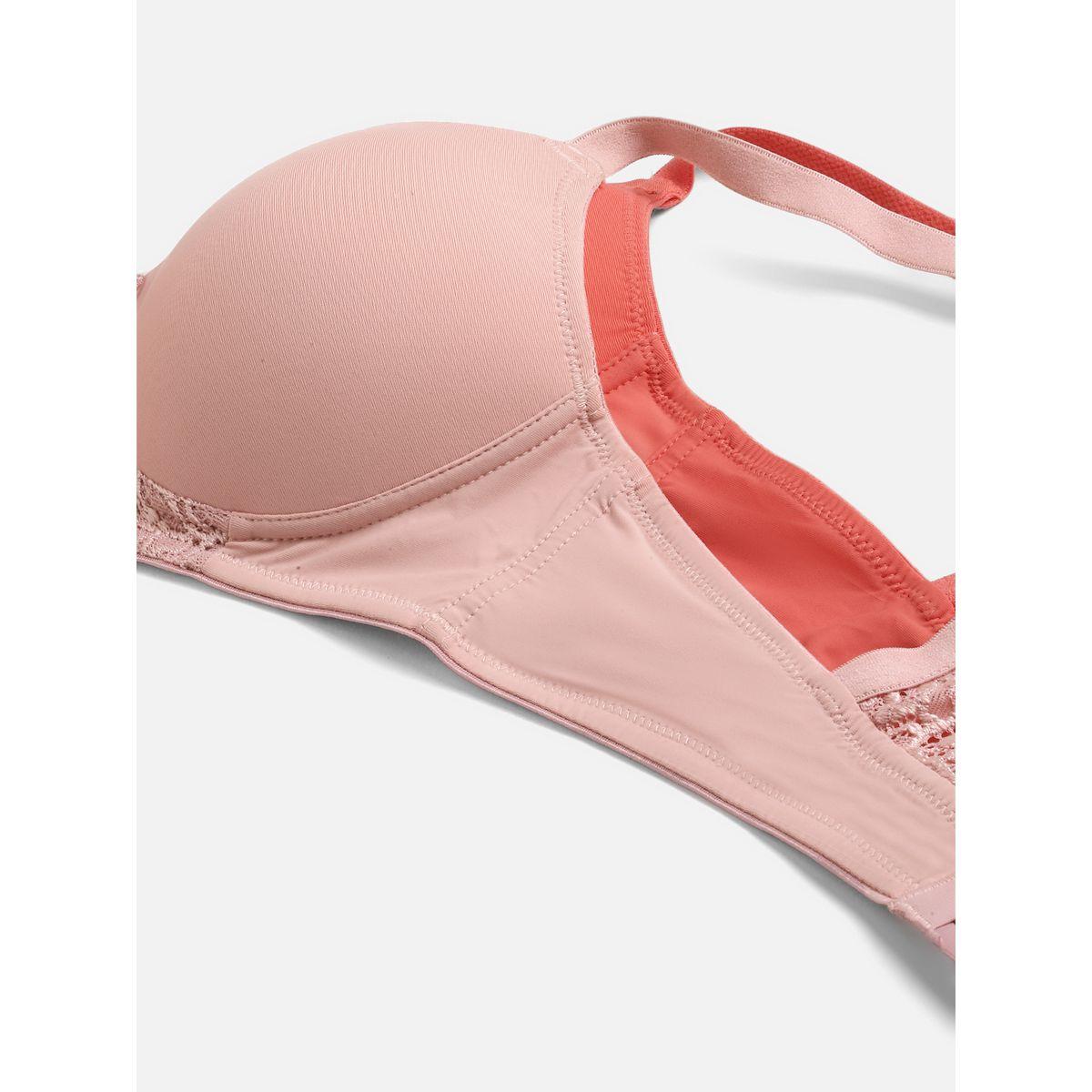 Leading Lady X Styli  Pack of 2 - Lace Design Lightly Padded T-Shirt Bra-women-clothing-lingerie-bras-image-2