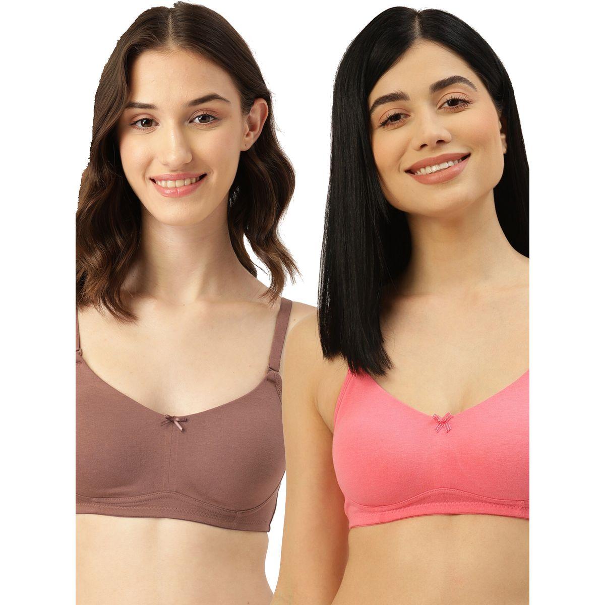 مجموعة من 2 صدرية قطن سادة ليدينج ليدي × ستايلي-women-clothing-lingerie-bras-image-1