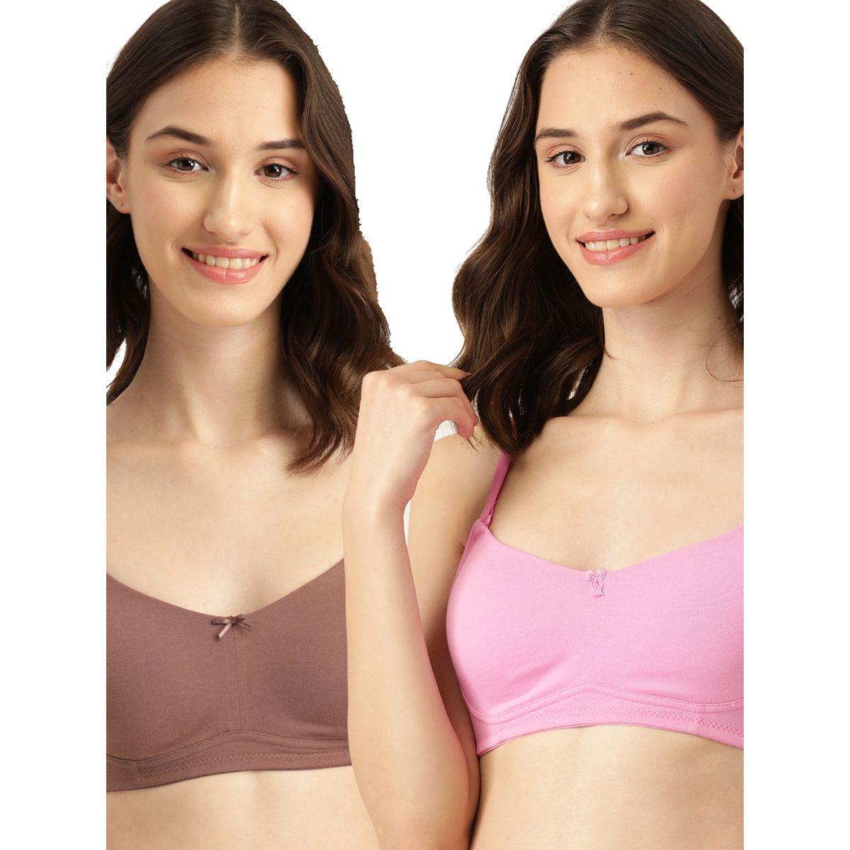 Leading Lady X Styli  Pack of 2 - Solid Non Wired Cotton T-Shirt Bra-women-clothing-lingerie-bras-image-1