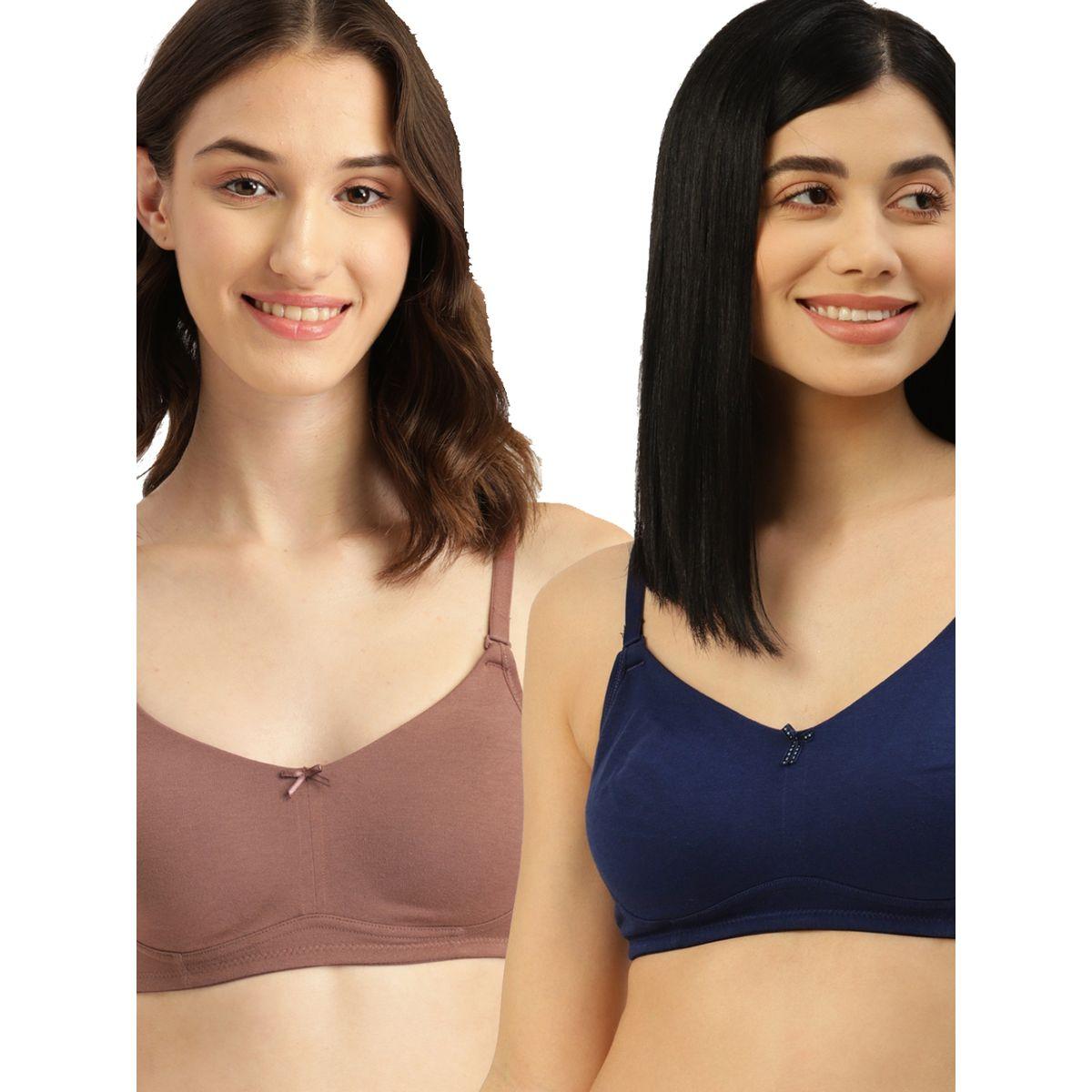 Leading Lady X Styli  Pack of 2 - Solid Non Wired Cotton T-Shirt Bra-women-clothing-lingerie-bras-image-1