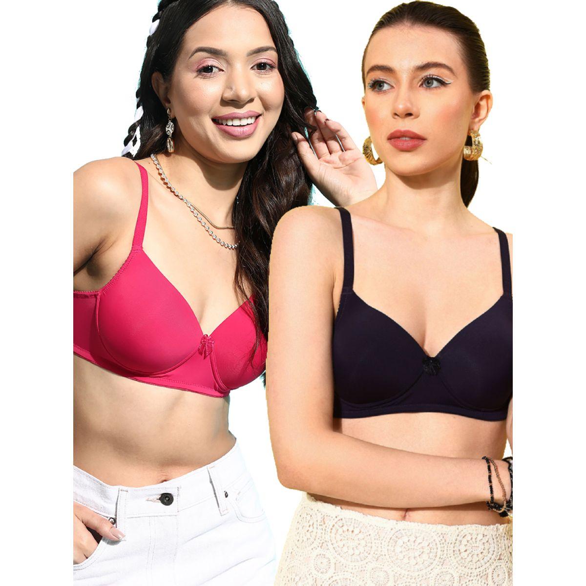 مجموعة من 2 صدرية مبطنة سادة ليدينج ليدي × ستايلي-women-clothing-lingerie-bras-image-1