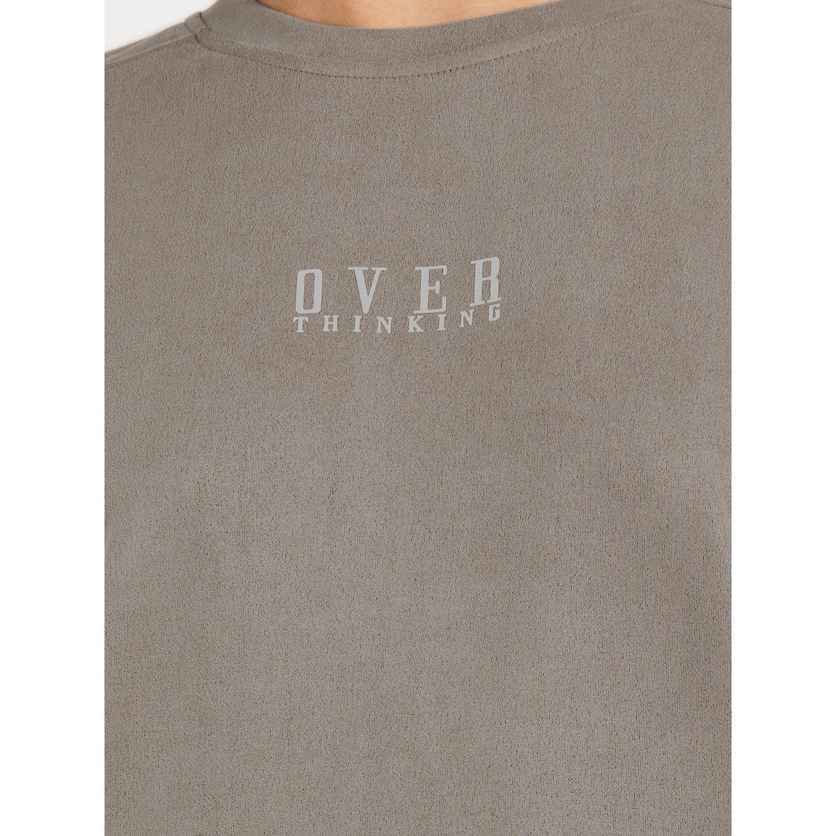 Styli Oversized Suede Look Overthinking Slogan T-Shirt-women-clothing-tshirts-image-3