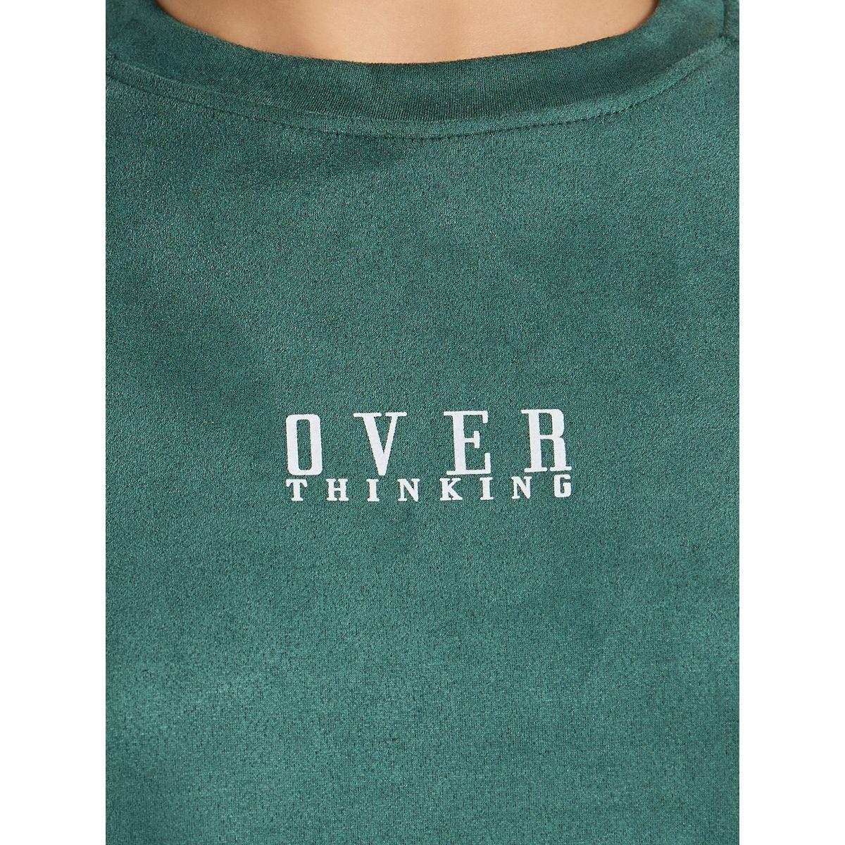 Styli Oversized Suede Look Overthinking Slogan T-Shirt-women-clothing-tshirts-image-4