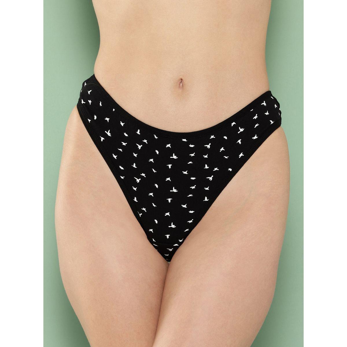 Leading Lady X Styli  Pack of 3 - Cotton Low-Rise Printed Thongs-women-clothing-lingerie-panties-image-4