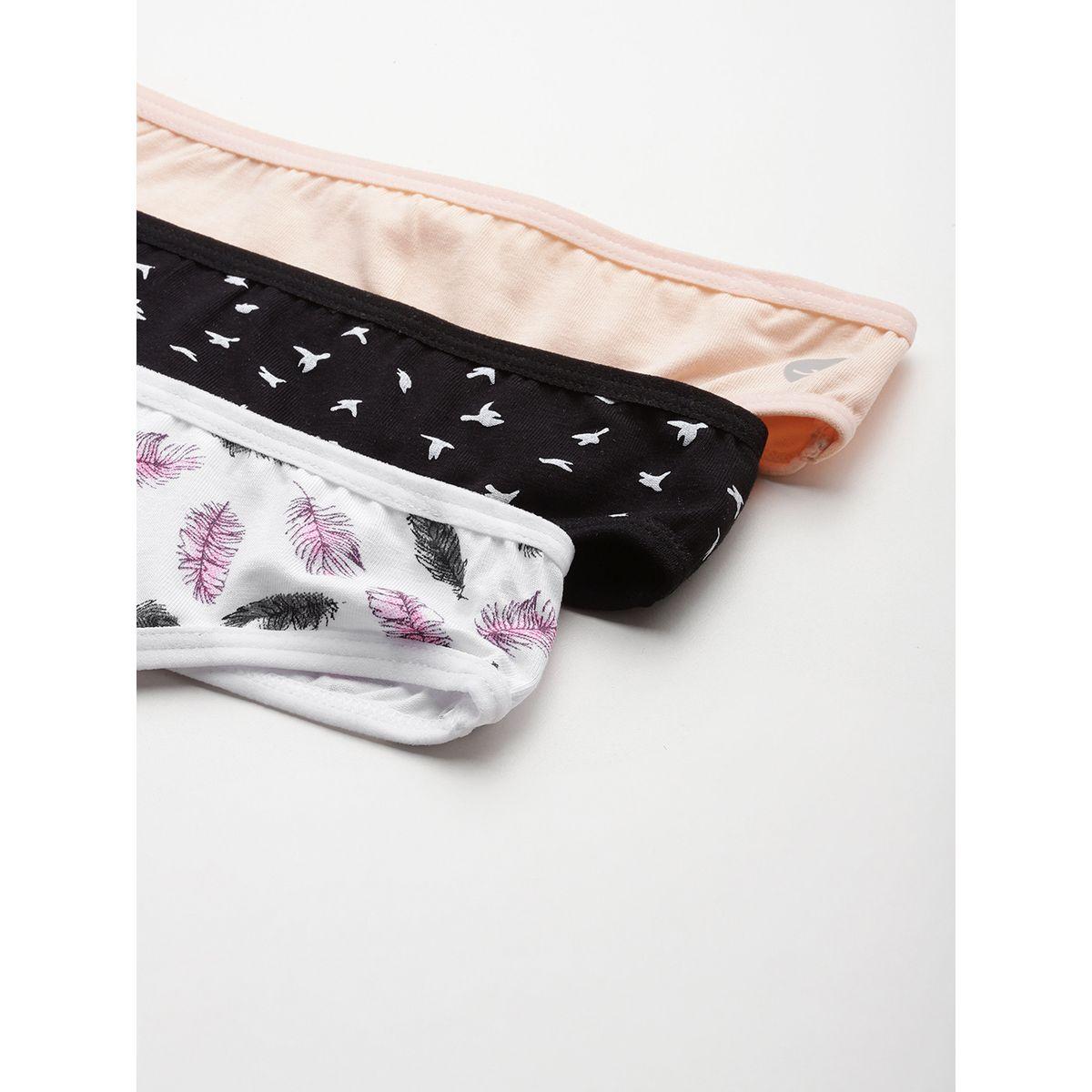 Leading Lady X Styli  Pack of 3 - Cotton Low-Rise Printed Thongs-women-clothing-lingerie-panties-image-5