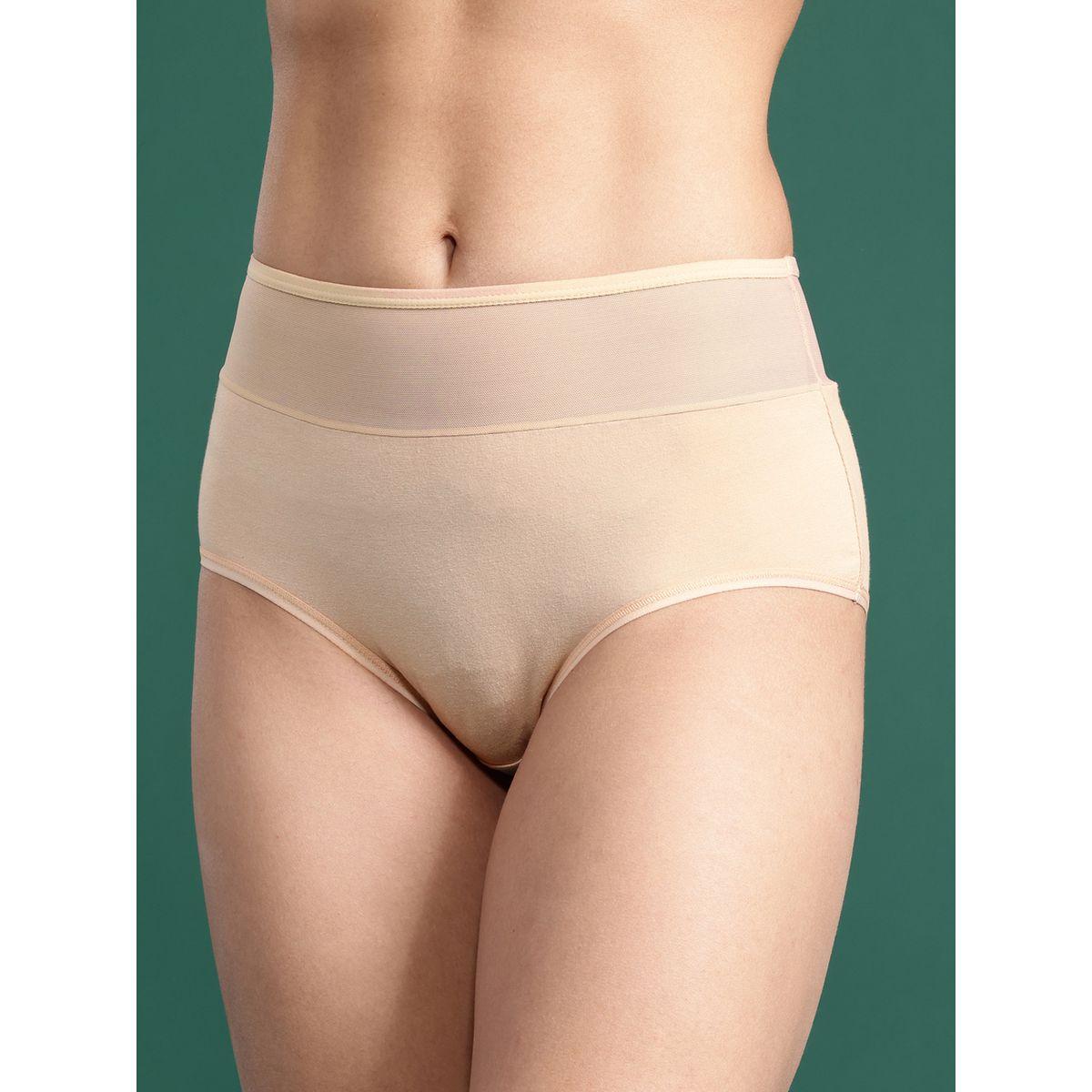 Leading Lady X Styli  Pack of 2 - Cotton Semi-Sheer Panel Hipster-women-clothing-lingerie-panties-image-2