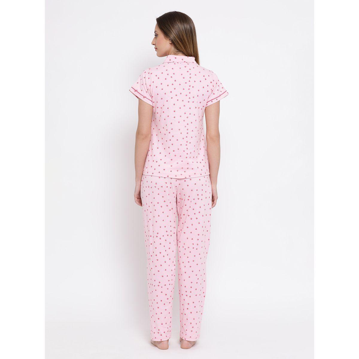 طقم من بنطال بيجاما وبلوزة بطبعة فراولة كلوفيا × ستايلي-women-clothing-nightwear-pyjamas-longsets-image-5