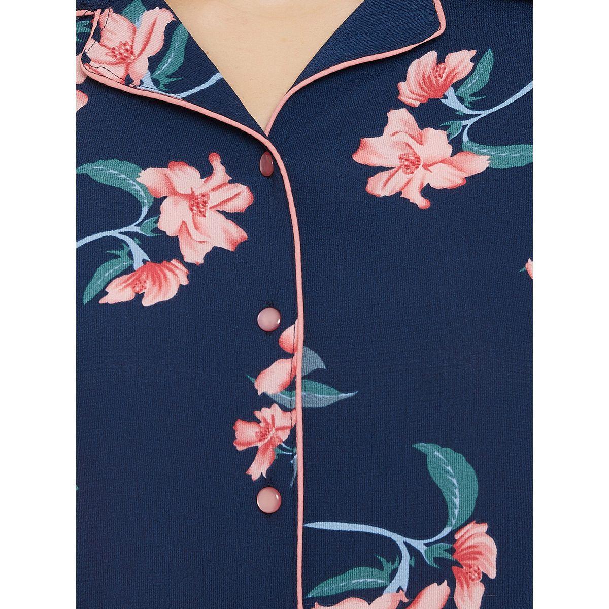 Clovia X Styli  Floral Print Button Down Shirt & Pyjama Set-women-clothing-nightwear-pyjamas-longsets-image-7