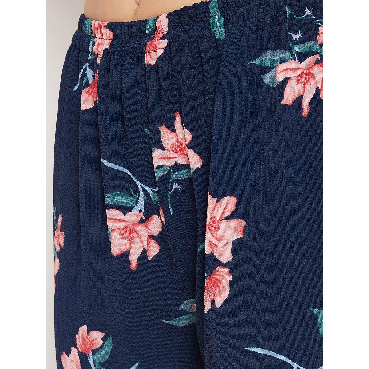 طقم من بنطال بيجاما وبلوزة بطبعة زهور مع أزرار كلوفيا × ستايلي-women-clothing-nightwear-pyjamas-longsets-image-8