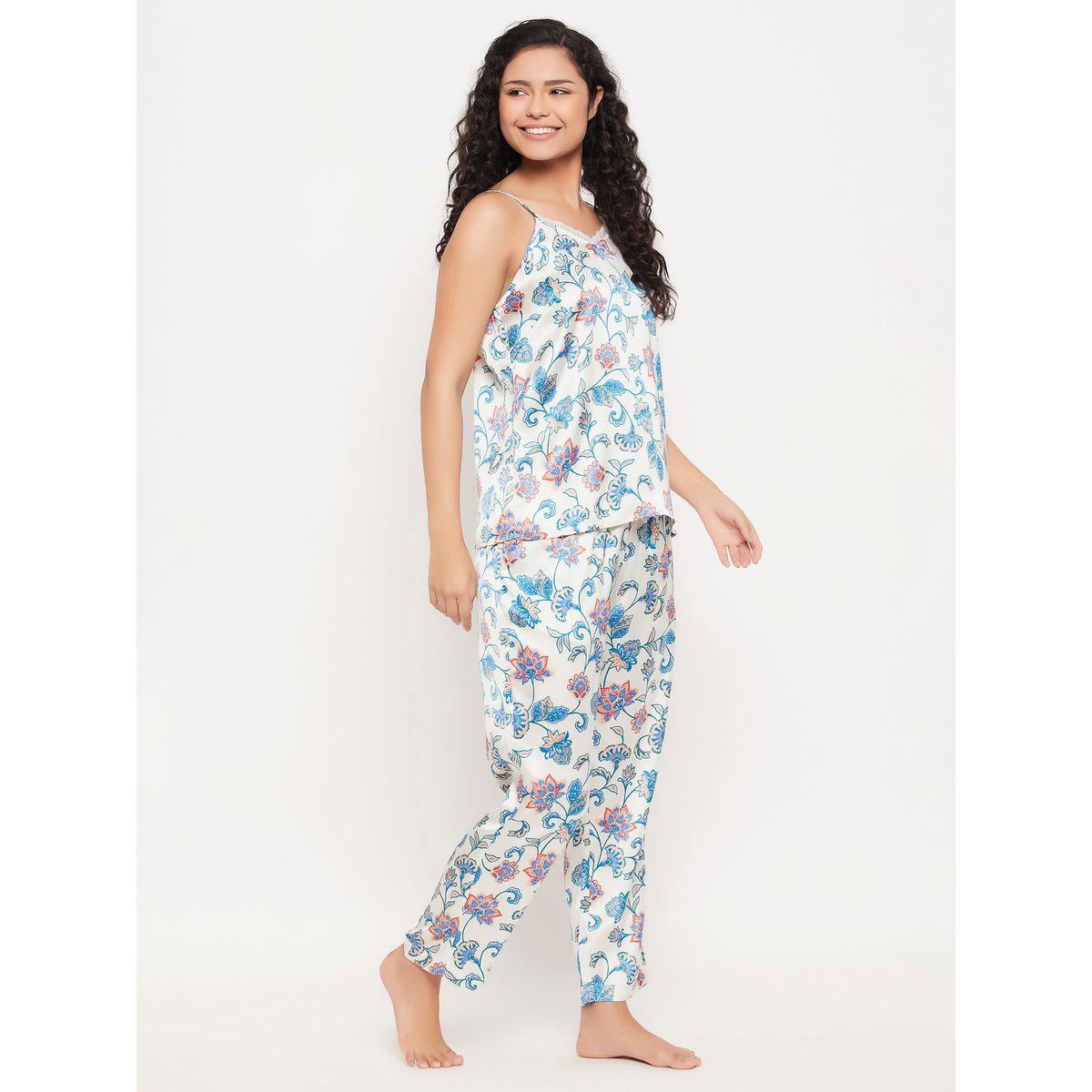 Clovia X Styli  Satin Floral Cami & Pyjama Set-women-clothing-nightwear-pyjamas-longsets-image-5