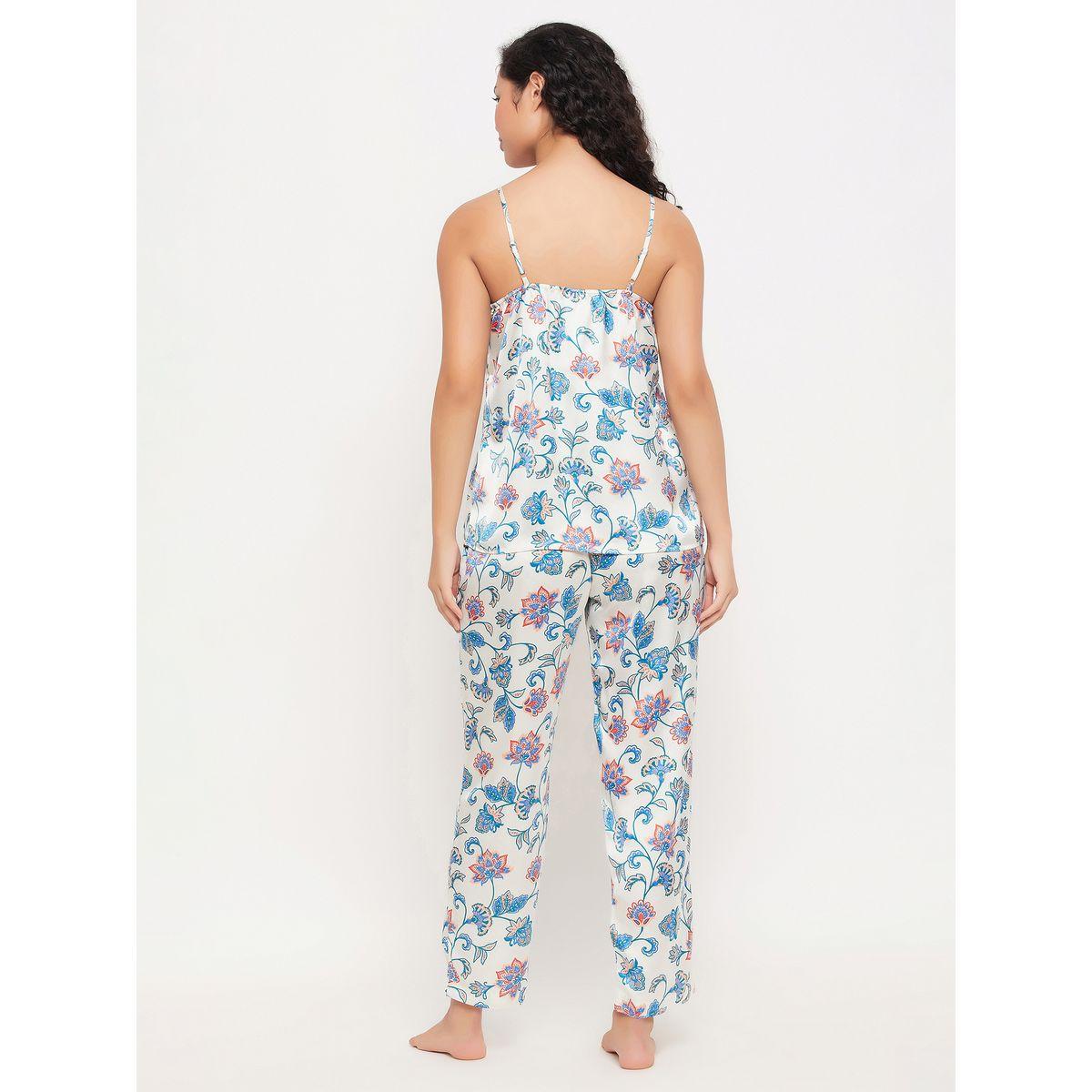 Clovia X Styli  Satin Floral Cami & Pyjama Set-women-clothing-nightwear-pyjamas-longsets-image-6