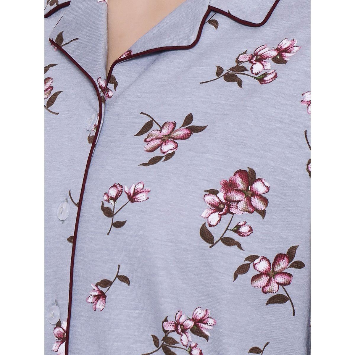 Clovia X Styli  Floral Print Button Down Shirt & Pyjama Set-women-clothing-nightwear-pyjamas-longsets-image-6