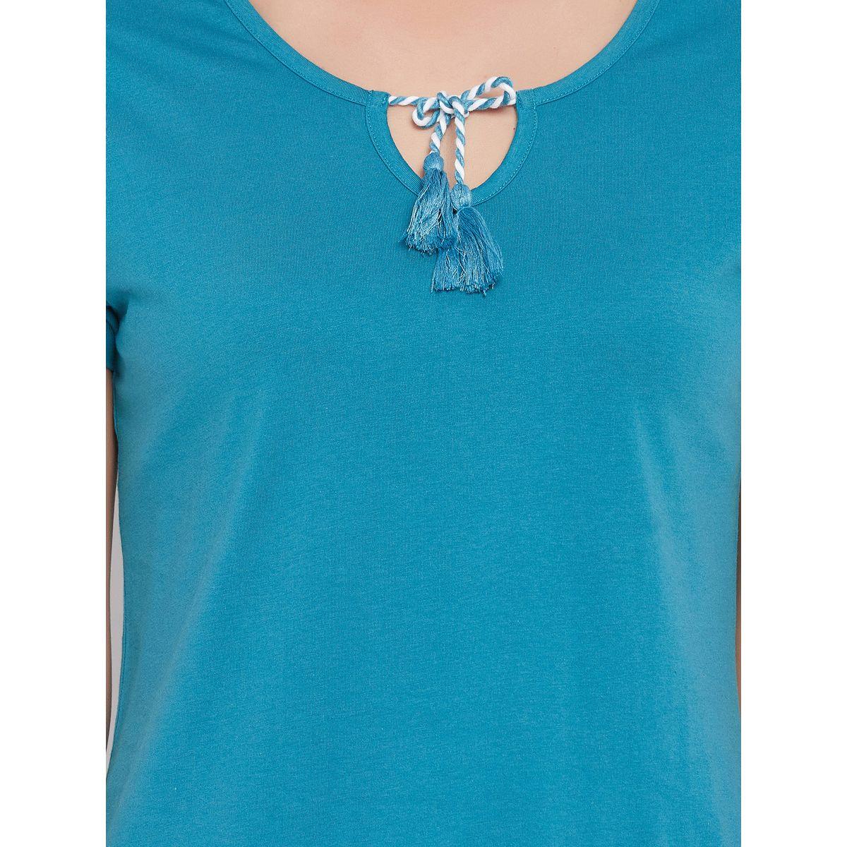Clovia X Styli  Tie-Up Detail Solid Top & Tie-Dye Print Pyjama Set-women-clothing-nightwear-pyjamas-longsets-image-7