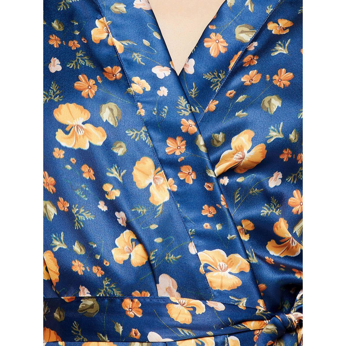 Clovia X Styli  Satin Floral Print Robe-women-clothing-nightwear-robes-image-5