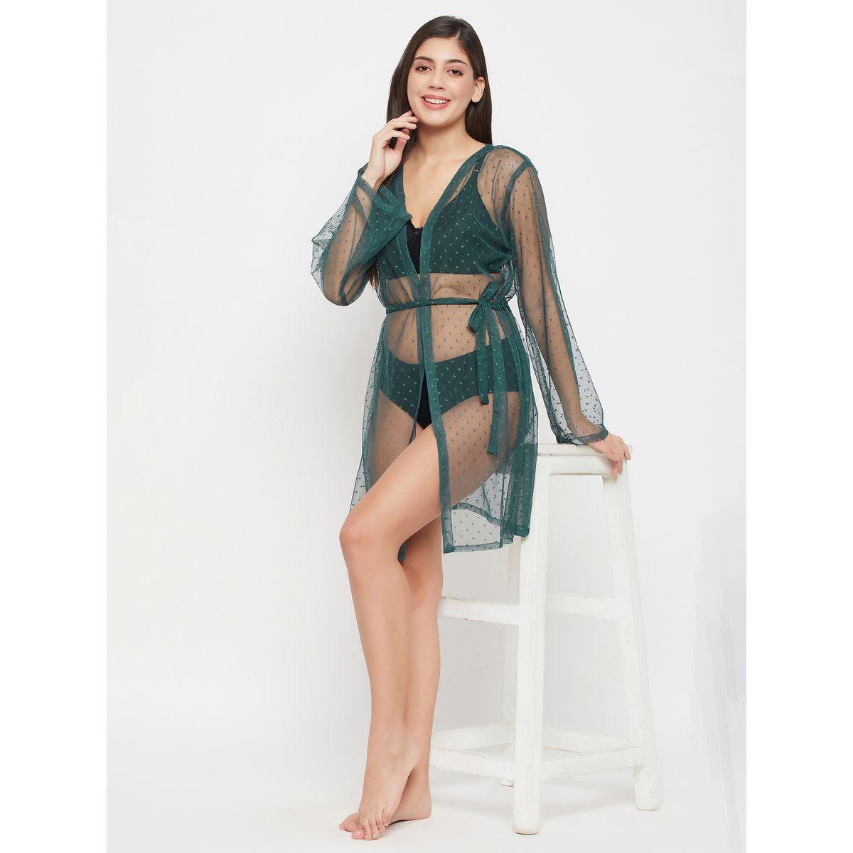 روب مزين بخيوط دوبي مع رباط كلوفيا × ستايلي-women-clothing-nightwear-robes-image-2