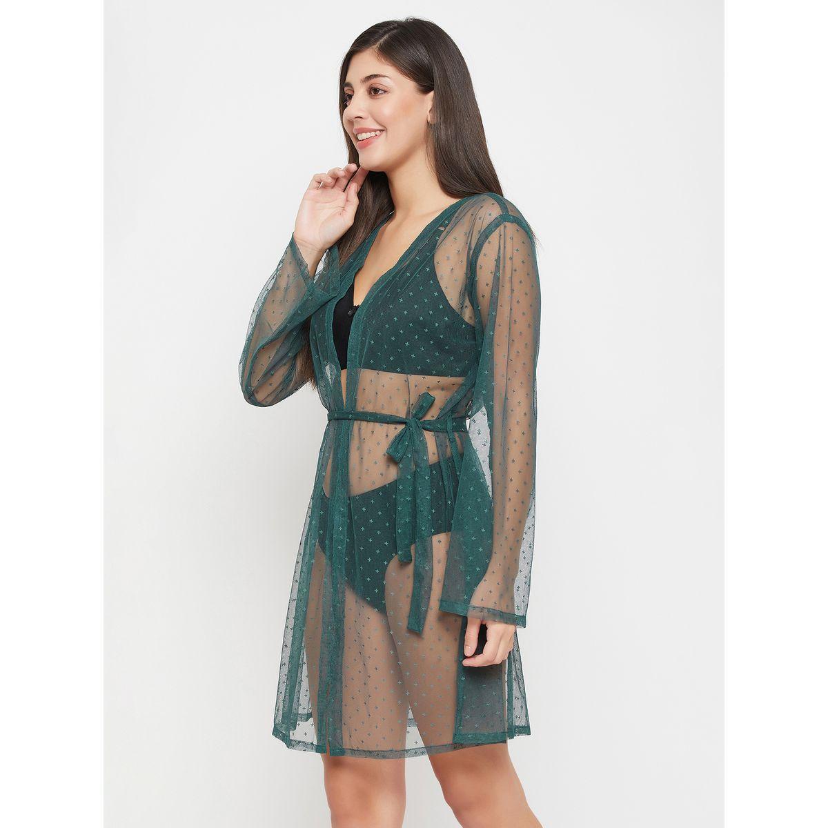 روب مزين بخيوط دوبي مع رباط كلوفيا × ستايلي-women-clothing-nightwear-robes-image-6