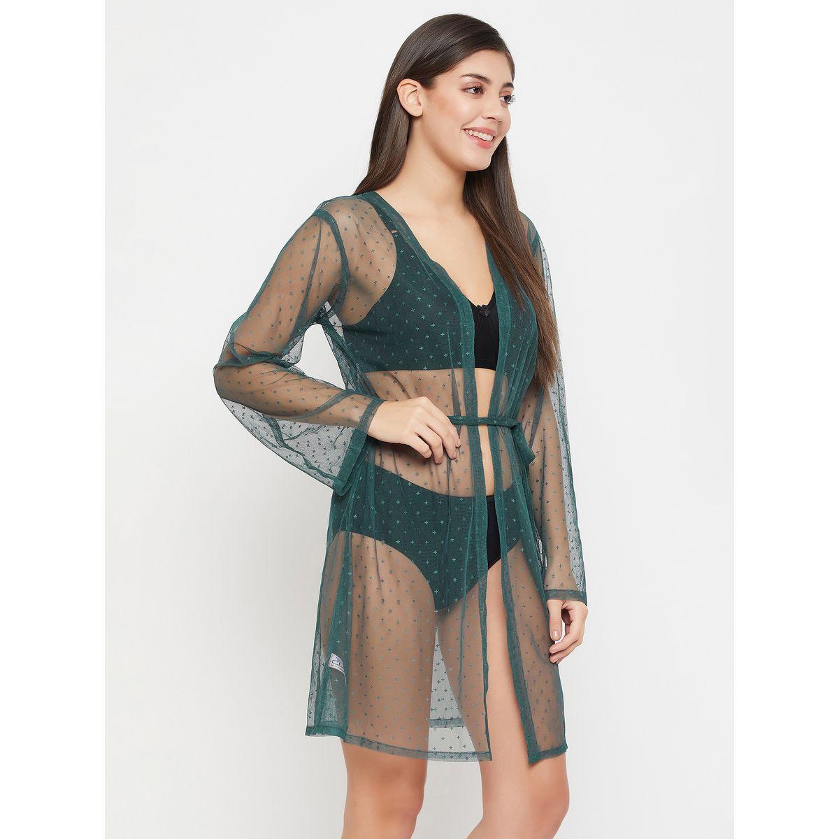 روب مزين بخيوط دوبي مع رباط كلوفيا × ستايلي-women-clothing-nightwear-robes-image-7