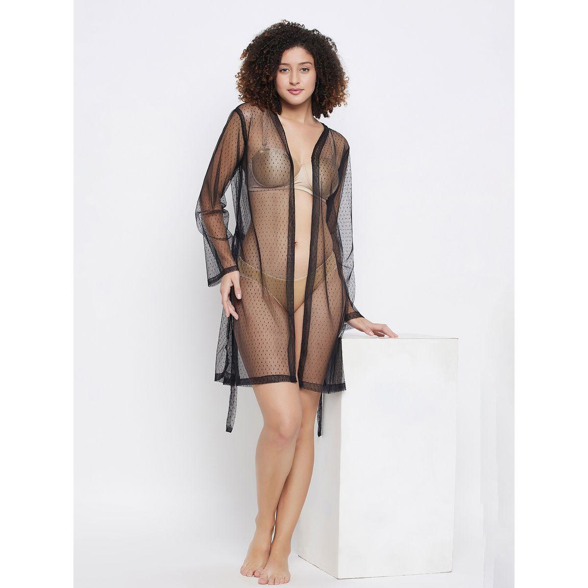 روب مزين بخيوط دوبي مع رباط كلوفيا × ستايلي-women-clothing-nightwear-robes-image-2