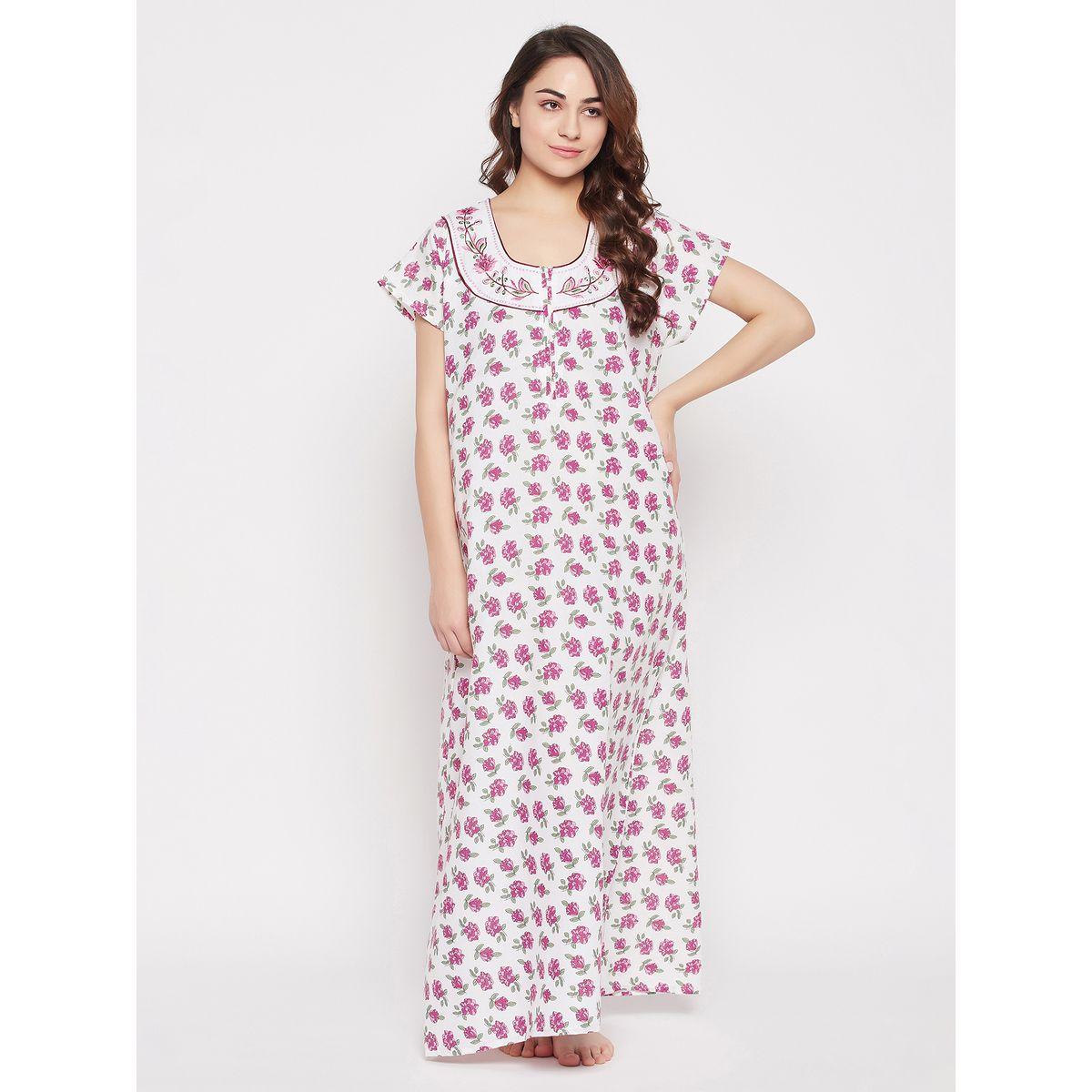 Clovia X Styli  Floral Print Nightdress-women-clothing-nightwear-nighties-image-2