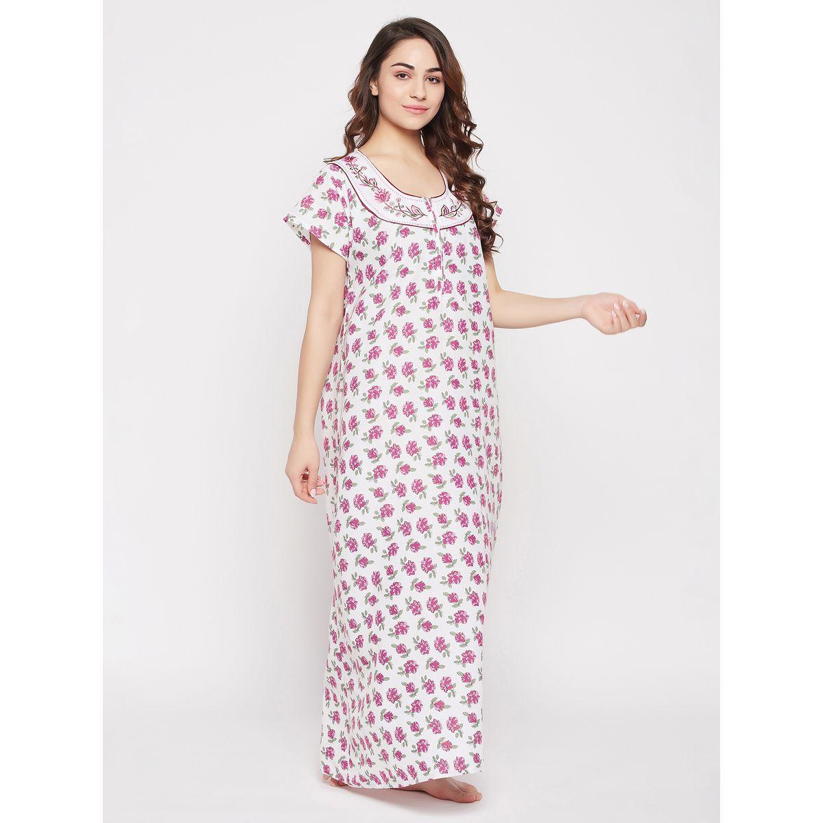 Clovia X Styli  Floral Print Nightdress-women-clothing-nightwear-nighties-image-3