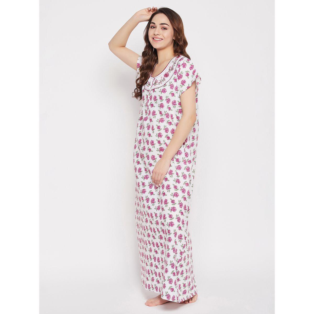 Clovia X Styli  Floral Print Nightdress-women-clothing-nightwear-nighties-image-4