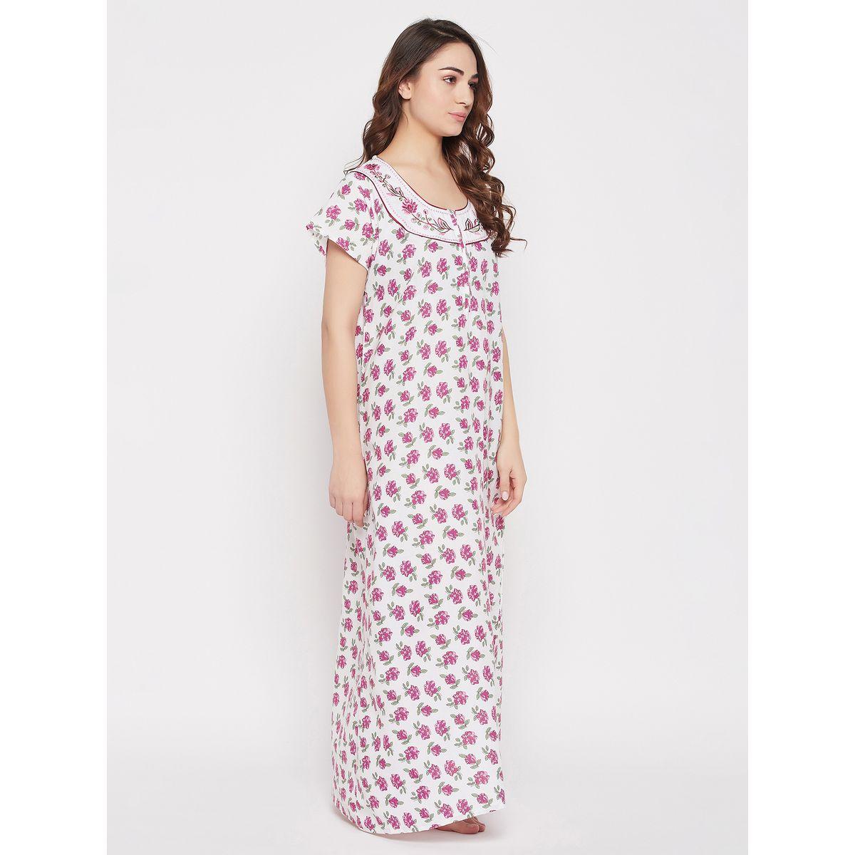 Clovia X Styli  Floral Print Nightdress-women-clothing-nightwear-nighties-image-5