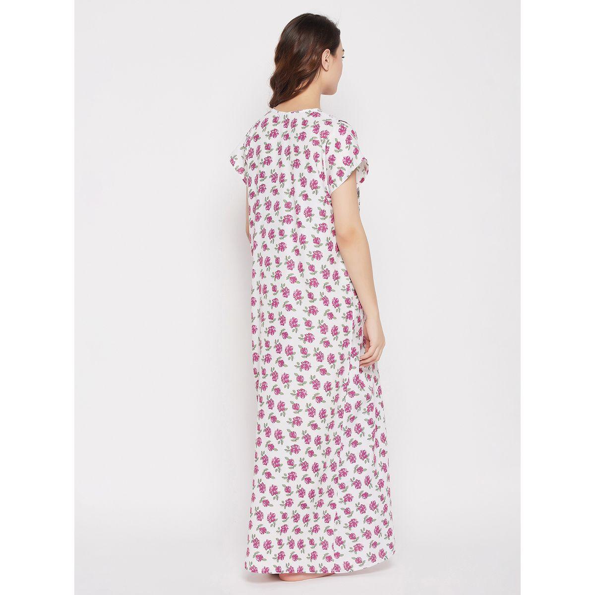 Clovia X Styli  Floral Print Nightdress-women-clothing-nightwear-nighties-image-6