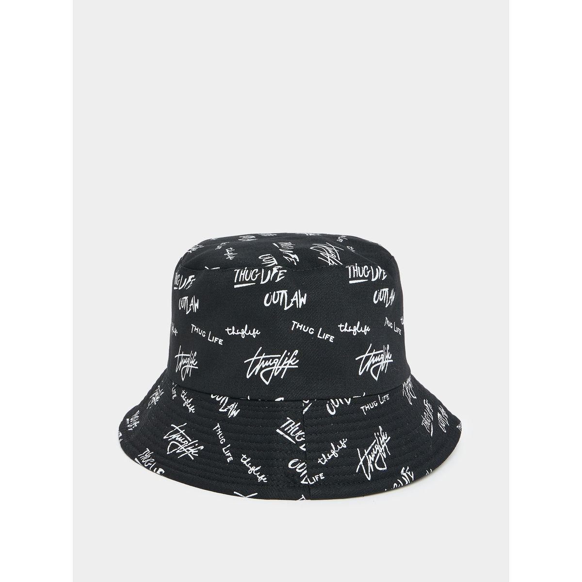 Styli Slogan Print Bucket Hat-men-caps-image-3