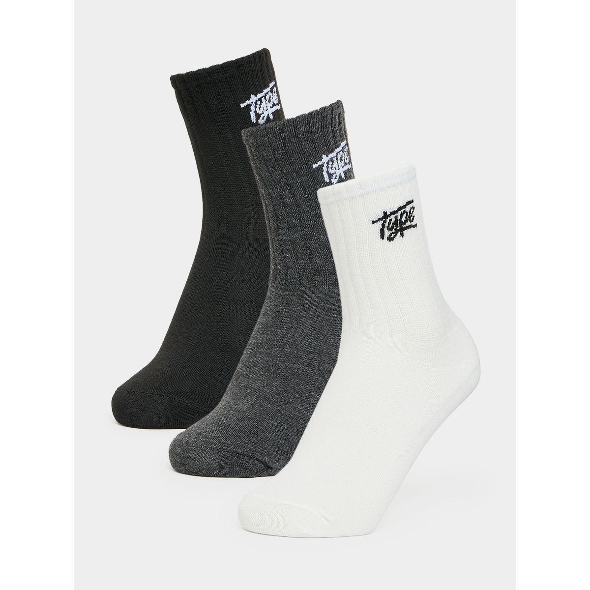 Styli Set of 3 - Ribbed Shoe Crew Socks-men-socks-image-1