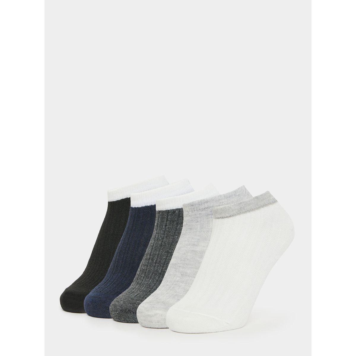 Styli Pack of 5 - Contrast Ankle Length Socks-men-socks-image-1