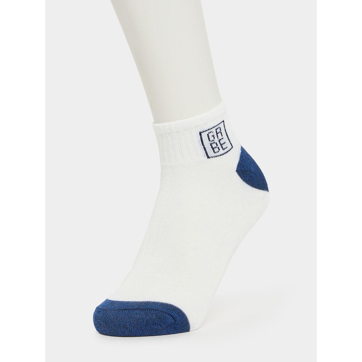 Styli Pack of 5 - Embroidered Detail Ribbed Shoe Ankle Socks-men-socks-image-4
