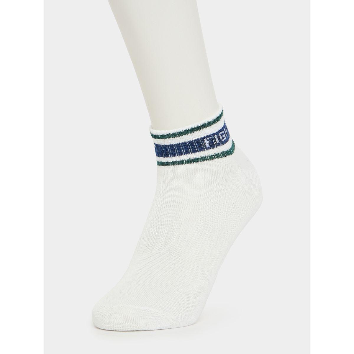 Styli Pack of 5 - Embroidered Detail Ribbed Shoe Ankle Socks-men-socks-image-8