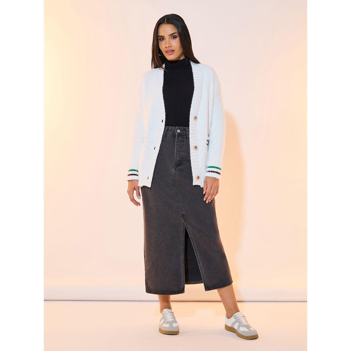 Styli Textured Knit Pocket Front Cardigan-women-winterwear-cardigansandjumpers-cardigans-image-2