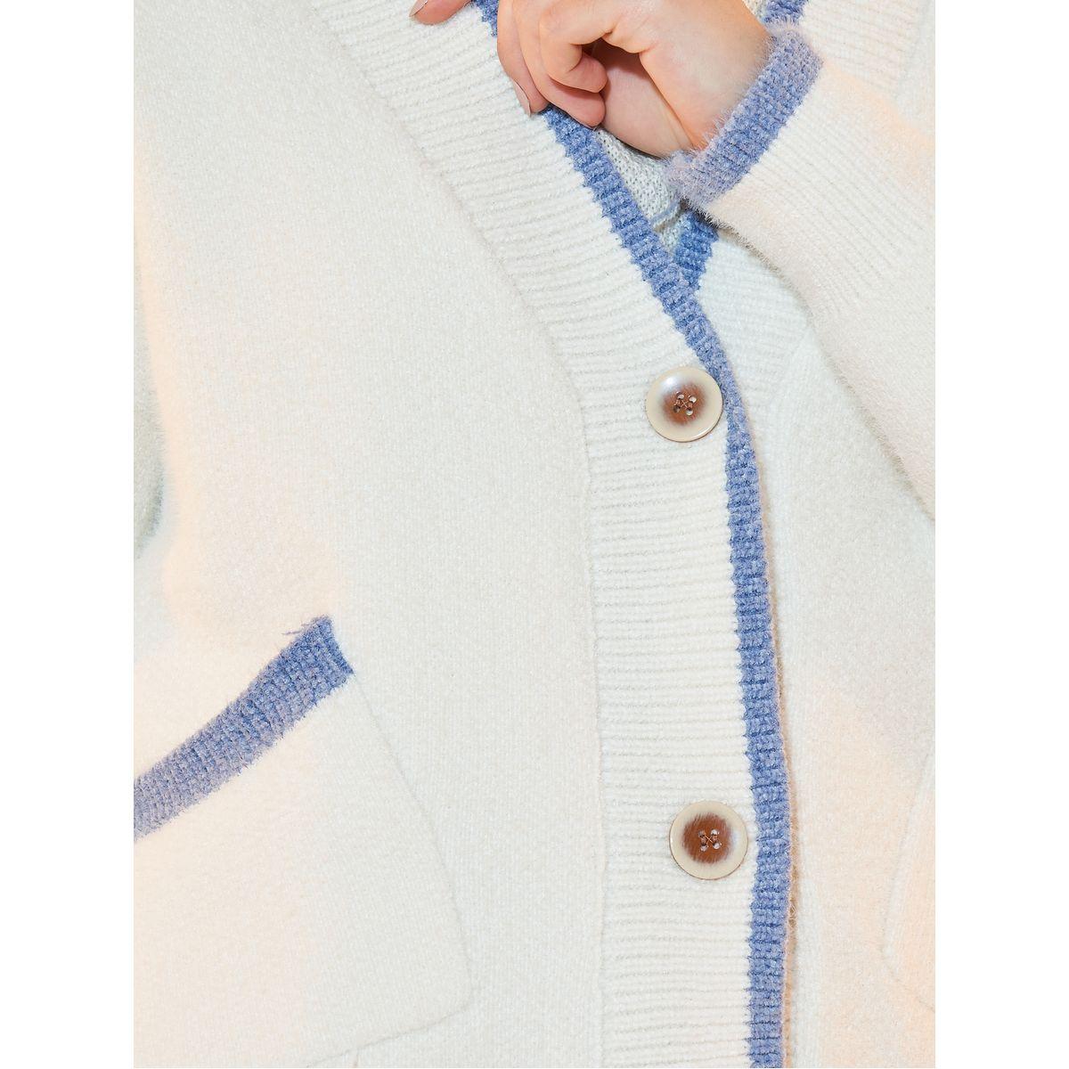 كارديجان بجيب أمامي وتفاصيل مُتباينة-women-winterwear-cardigansandjumpers-cardigans-image-2