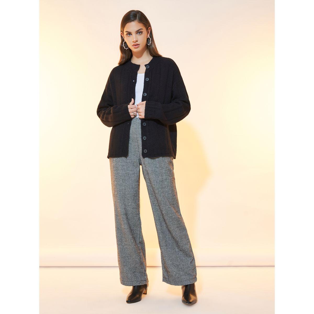 Styli Solid Long Sleeves Front Button Cardigan-women-winterwear-cardigansandjumpers-cardigans-image-2