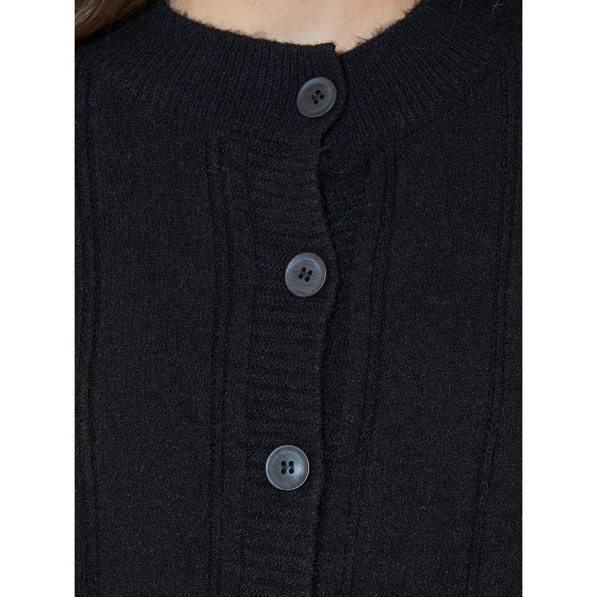 Styli Solid Long Sleeves Front Button Cardigan-women-winterwear-cardigansandjumpers-cardigans-image-3