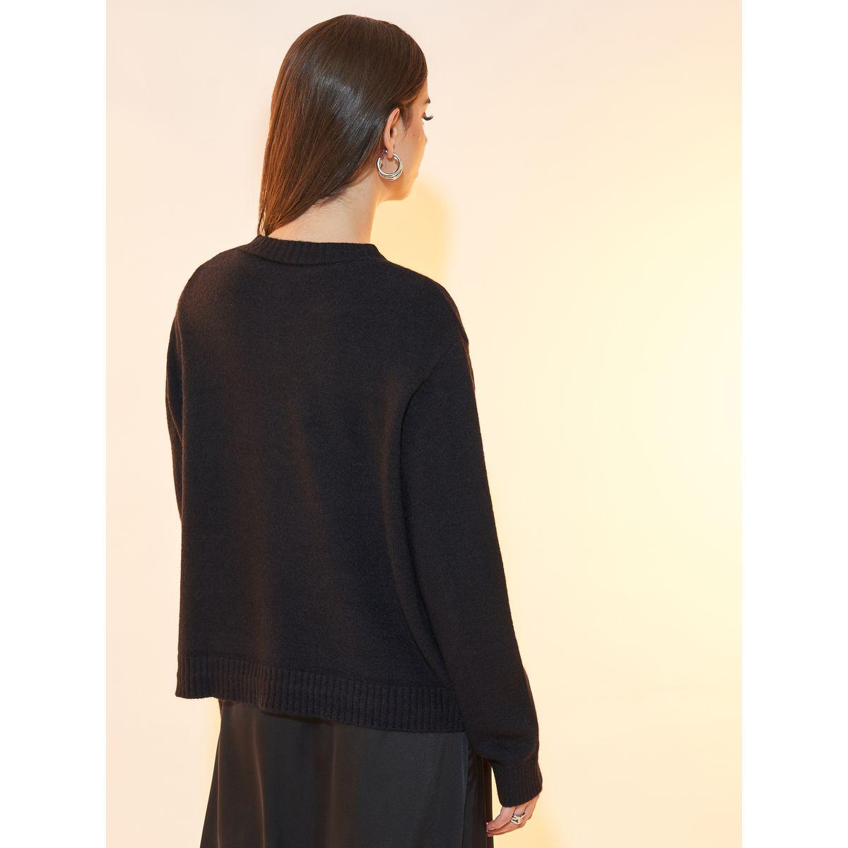Styli Solid Front Button Cardigan with Patch Pocket-women-winterwear-cardigansandjumpers-cardigans-image-4