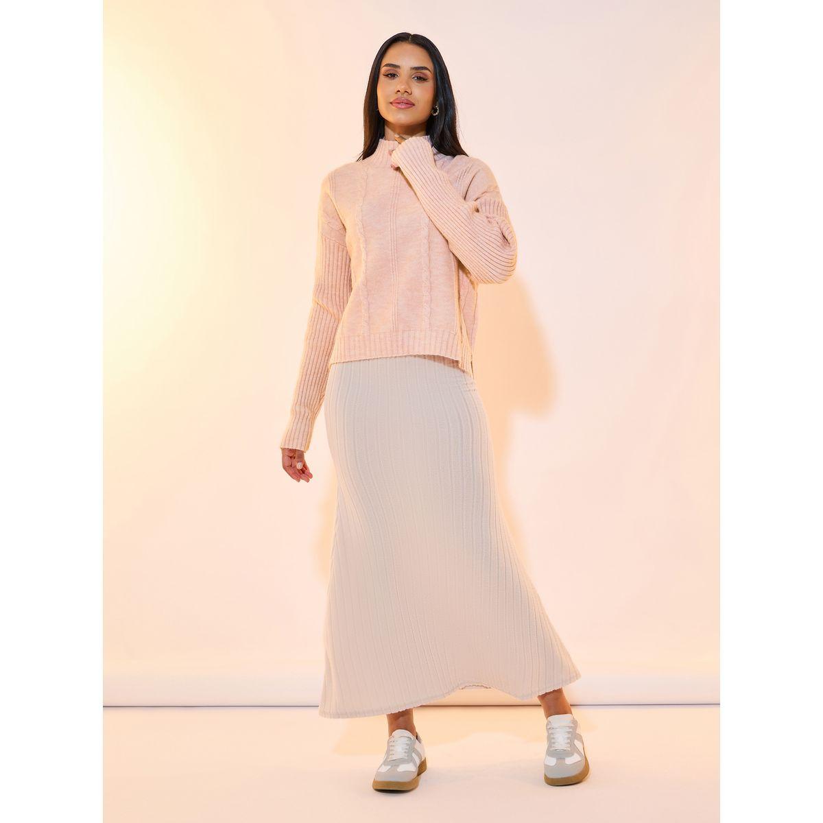 سويتر محبوك بياقة عالية وقصة عادية-women-clothing-cardigansandjumpers-jumpers-image-3