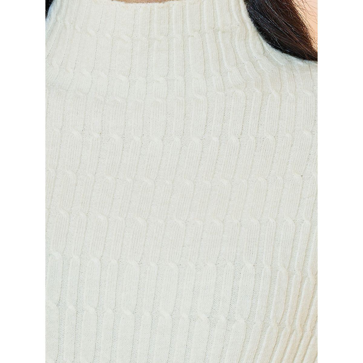سويتر محبوك بياقة عالية وتفاصيل بارزة الملمس-women-clothing-cardigansandjumpers-jumpers-image-3