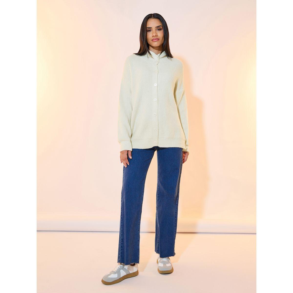 Styli Relaxed Fit Front Button Cardigan-women-winterwear-cardigansandjumpers-cardigans-image-4