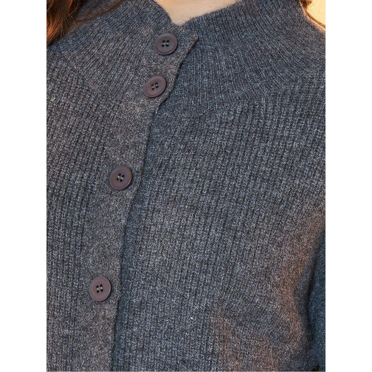 Styli Longline Front Button Placket Knitted Cardigan-women-winterwear-cardigansandjumpers-cardigans-image-3