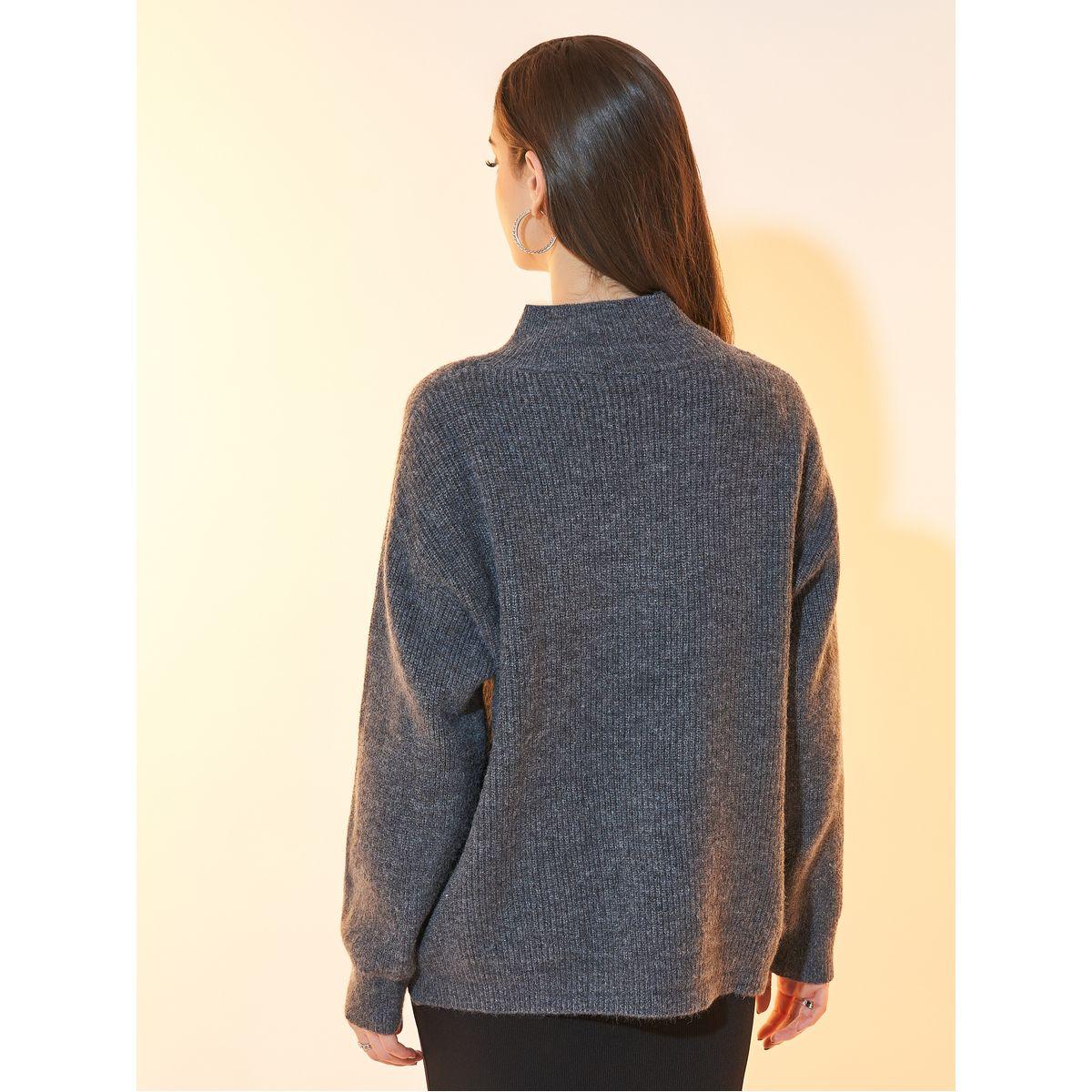 Styli Longline Front Button Placket Knitted Cardigan-women-winterwear-cardigansandjumpers-cardigans-image-5