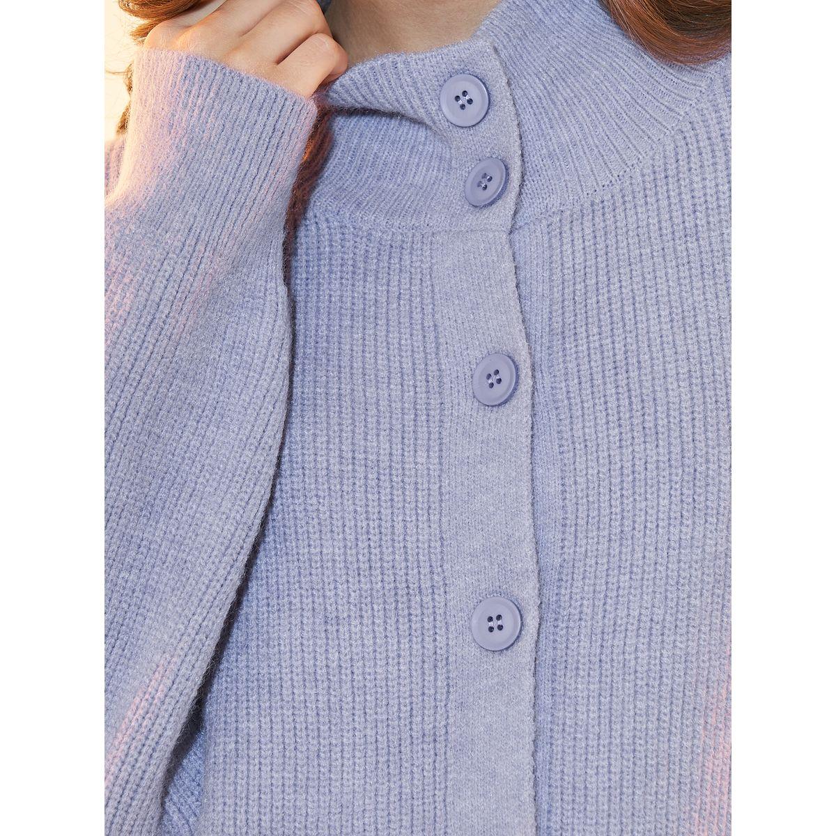 Styli Longline Front Button Placket Knitted Cardigan-women-winterwear-cardigansandjumpers-cardigans-image-3
