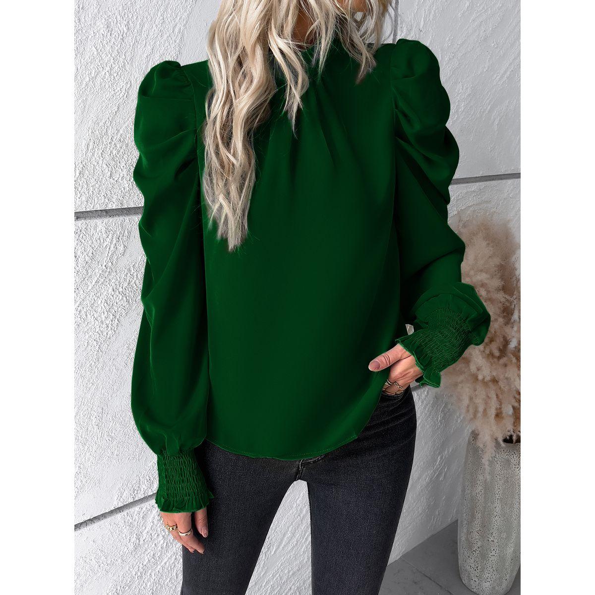 DY X Styli  Smocking Puff Sleeves Tie Back Detail Blouse-women-clothing-shirtsandblouses-blouses-image-6
