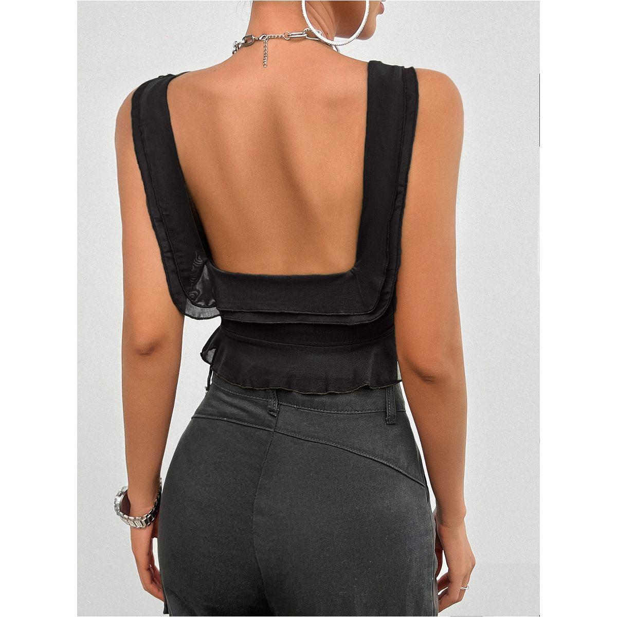 DY X Styli  Ruffled Edge Square Neck Cami-women-clothing-tshirts-image-4