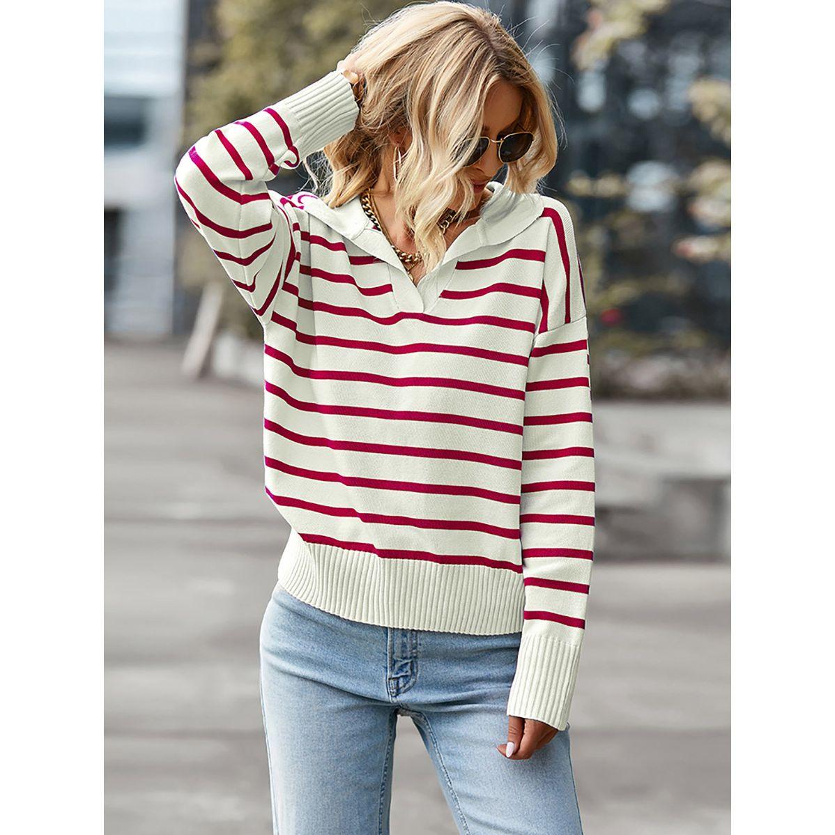 سويتر بياقة بولو وقصة عادية دي واي × ستايلي-women-clothing-cardigansandjumpers-jumpers-image-1