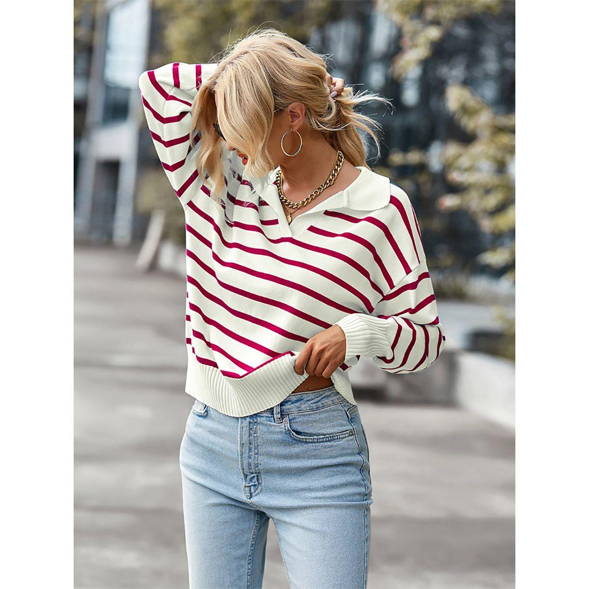 سويتر بياقة بولو وقصة عادية دي واي × ستايلي-women-clothing-cardigansandjumpers-jumpers-image-3