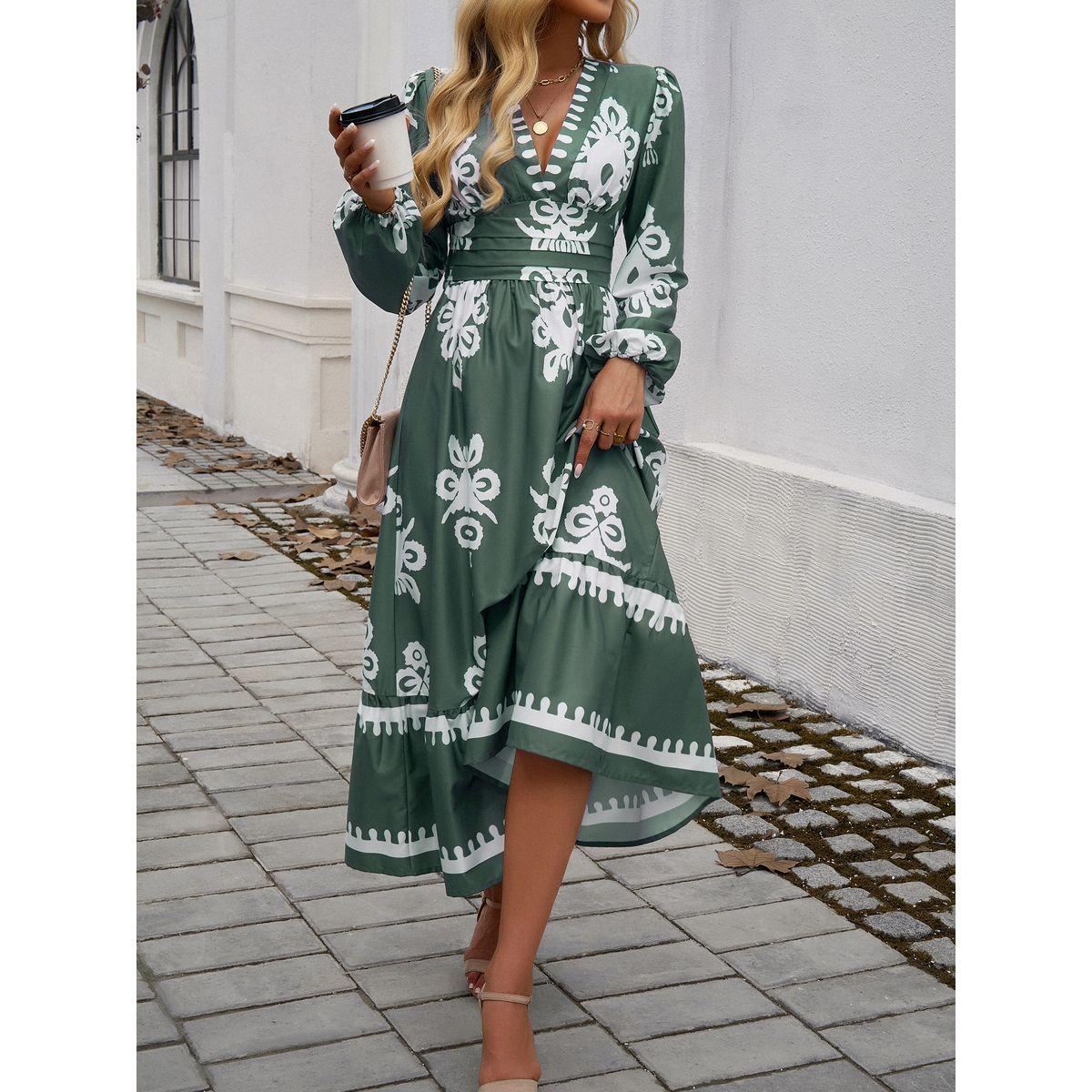 فستان ميدي مطبع بالكامل مع حافة واسعة دي واي × ستايلي-women-clothing-dresses-image-6